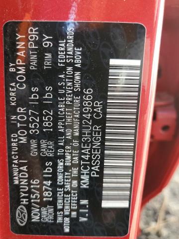 Photo 10 from auction – 2017 HYUNDAI ACCENT SE with VIN KMHCT4AE3HU249866