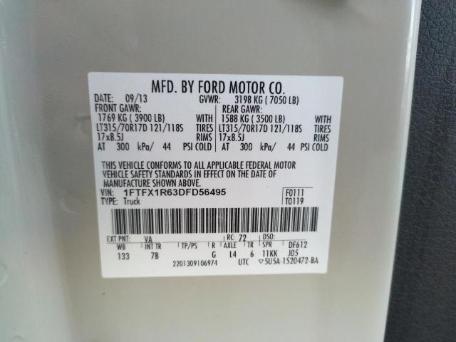 Photo 10 from auction – 2013 FORD F 150 with VIN 1FTFX1R63DFD56495