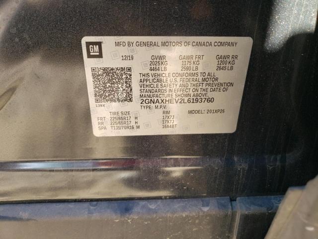 Photo 10 from auction – 2020 CHEVROLET EQUINOX LS with VIN 2GNAXHEV2L6193760