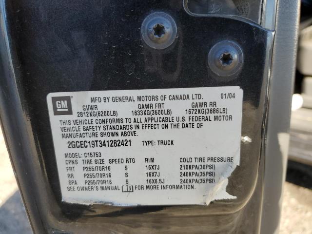 Photo 10 from auction – 2004 CHEVROLET SILVERADO with VIN 2GCEC19T341282421