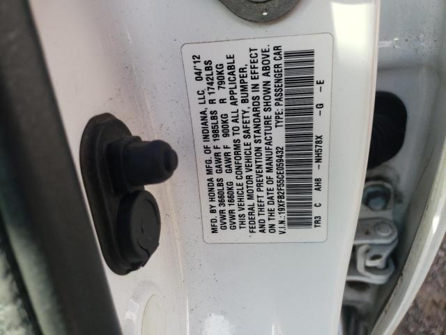 Photo 10 from auction – 2012 HONDA CIVIC LX with VIN 19XFB2F55CE059432