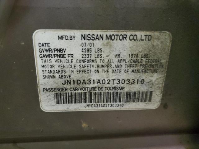 Photo 10 from auction – 2002 NISSAN MAXIMA GLE with VIN JN1DA31A02T303310