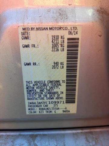 Photo 10 from auction – 2015 NISSAN ALTIMA 2.5 with VIN 1N4AL3AP2FC109971