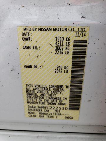 Photo 10 from auction – 2015 NISSAN ALTIMA 2.5 with VIN 1N4AL3AP0FC222530