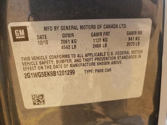Photo 10 from auction – 2011 CHEVROLET IMPALA LT with VIN 2G1WG5EK8B1201299