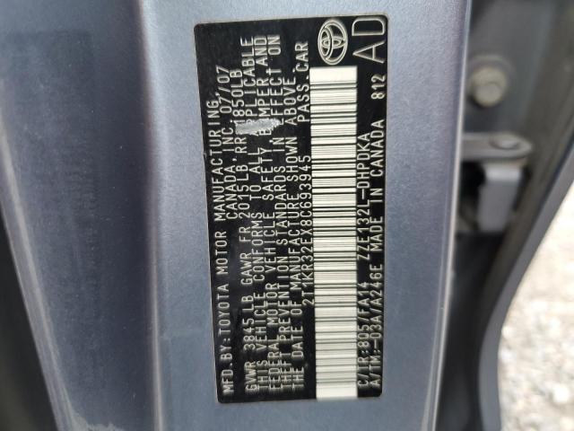 Photo 10 from auction – 2008 TOYOTA MATRIX with VIN 2T1KR32EX8C693945