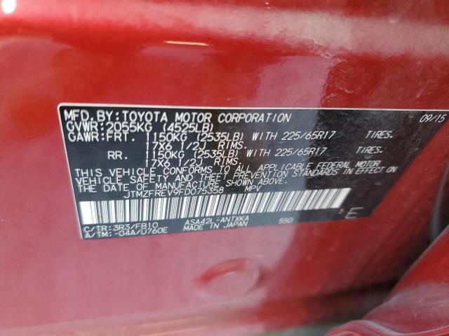 Photo 10 from auction – 2015 TOYOTA RAV4 LE with VIN JTMZFREV9FD075358