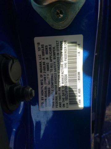 Photo 10 from auction – 2019 HONDA INSIGHT TO with VIN 19XZE4F99KE020554