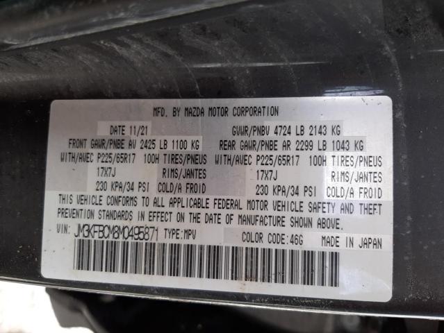 Photo 10 from auction – 2021 MAZDA CX-5 TOURI with VIN JM3KFBCM8M0495871