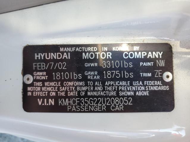 Photo 10 from auction – 2002 HYUNDAI ACCENT L with VIN KMHCF35G22U208052