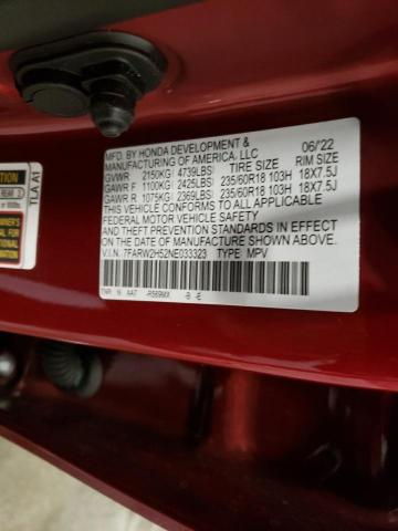 Photo 10 from auction – 2022 HONDA CR-V EX with VIN 7FARW2H52NE033323