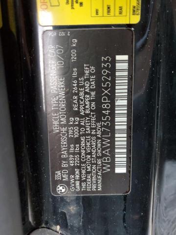 Photo 10 from auction – 2008 BMW 335 I with VIN WBAWL73548PX52933