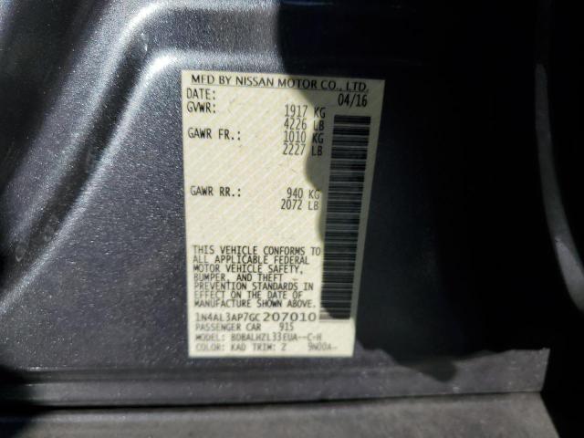 Photo 10 from auction – 2016 NISSAN ALTIMA 2.5 with VIN 1N4AL3AP7GC207010