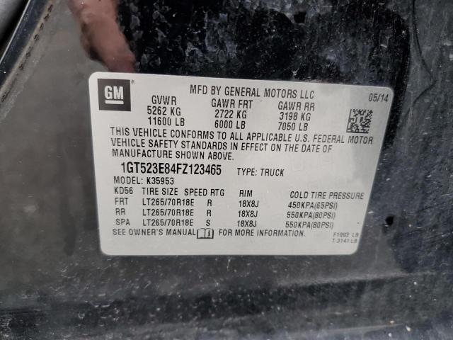 Photo 10 from auction – 2015 GMC SIERRA K35 with VIN 1GT523E84FZ123465