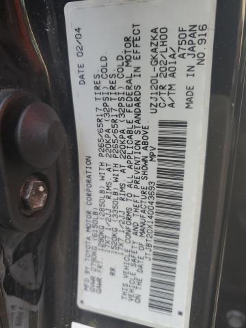 Photo 10 from auction – 2004 LEXUS GX 470 with VIN JTJBT20X140043693