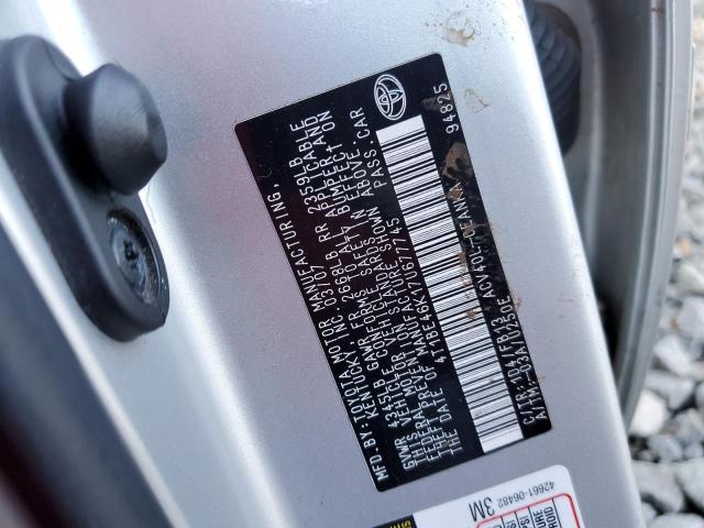 Photo 10 from auction – 2007 TOYOTA CAMRY CE with VIN 4T1BE46K17U677745