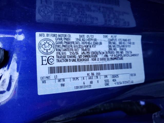 Photo 10 from auction – 2013 FORD FOCUS ST with VIN 1FADP3L9XDL248937