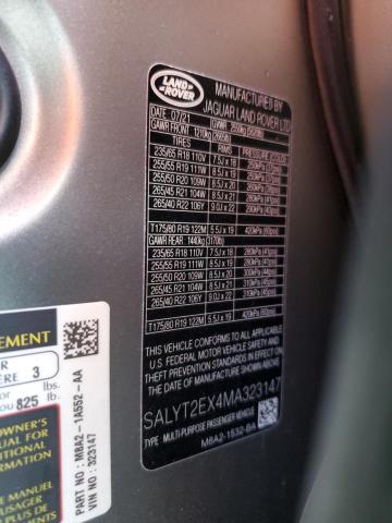 Zdjęcie 10 z aukcji – 2021 LAND ROVER RANGE ROVE z VIN SALYT2EX4MA323147