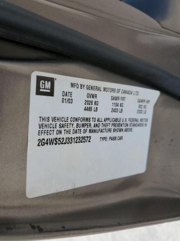 Photo 10 from auction – 2003 BUICK CENTURY CU with VIN 2G4WS52J331232572