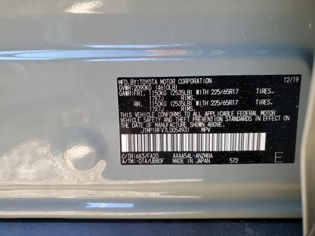 Photo 10 from auction – 2020 TOYOTA RAV4 XLE with VIN JTMP1RFV7LD054931
