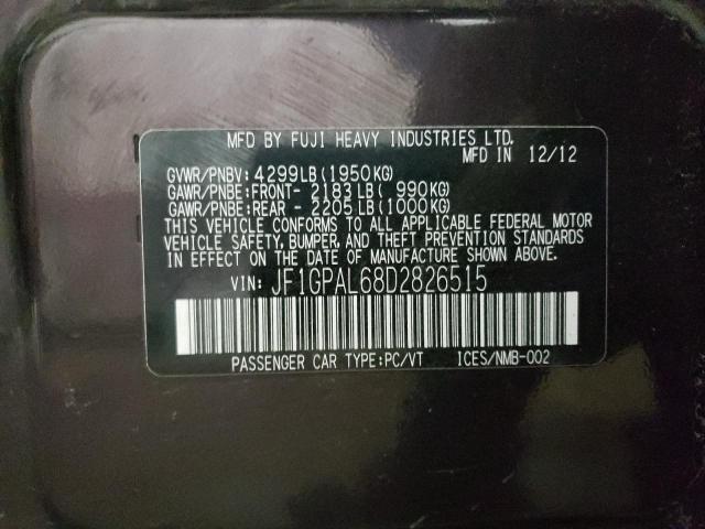 Photo 10 from auction – 2013 SUBARU IMPREZA SP with VIN JF1GPAL68D2826515