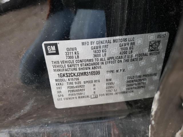 Photo 10 from auction – 2017 GMC YUKON DENA with VIN 1GKS2CKJ2HR316599