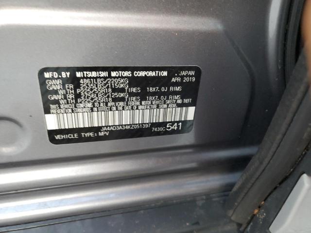 Photo 10 from auction – 2019 MITSUBISHI OUTLANDER with VIN JA4AD3A34KZ051397