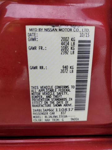 Photo 10 from auction – 2016 NISSAN ALTIMA 3.5 with VIN 1N4BL3AP6GC110837