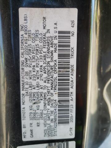 Photo 10 from auction – 2009 TOYOTA TOCOMA with VIN 5TETX22N89Z643254