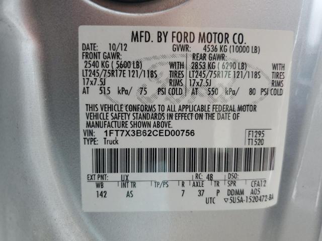Photo 10 from auction – 2012 FORD F350 SUPER with VIN 1FT7X3B62CED00756