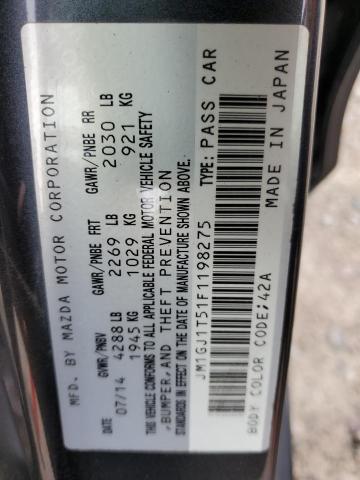 Photo 10 from auction – 2015 MAZDA 6 TOURING with VIN JM1GJ1T51F1198275
