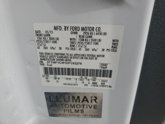 Photo 10 from auction – 2013 FORD F150 with VIN 1FTMF1CM1DFC62276