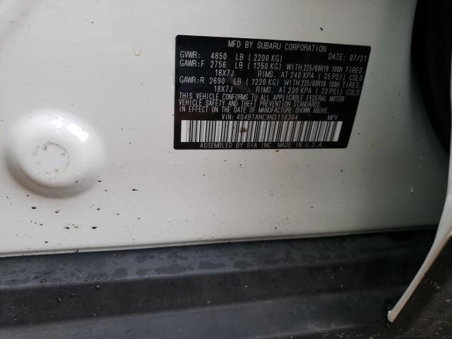 Photo 10 from auction – 2022 SUBARU OUTBACK LI with VIN 4S4BTANC9N3118364