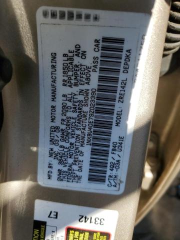 Photo 10 from auction – 2009 TOYOTA COROLLA BA with VIN 1NXBU40E79Z023390