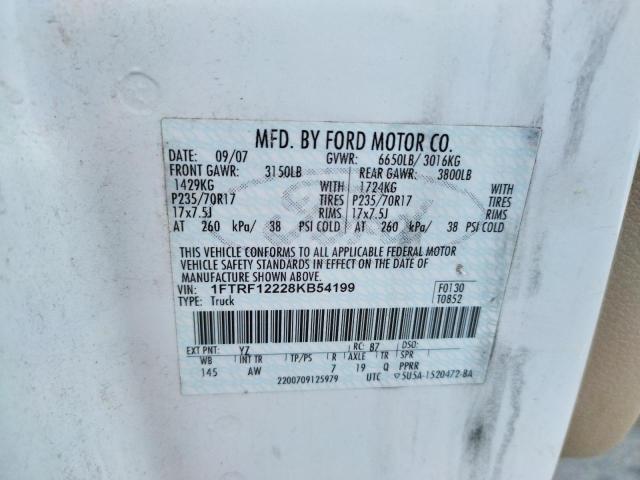 Photo 10 from auction – 2008 FORD F150 with VIN 1FTRF12228KB54199