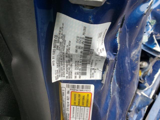 Photo 10 from auction – 2017 FORD FUSION SE with VIN 3FA6P0H79HR370212