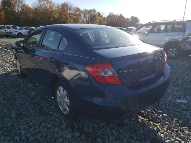 Photo 3 from auction – 2012 HONDA CIVIC LX with VIN 19XFB2F52CE016070