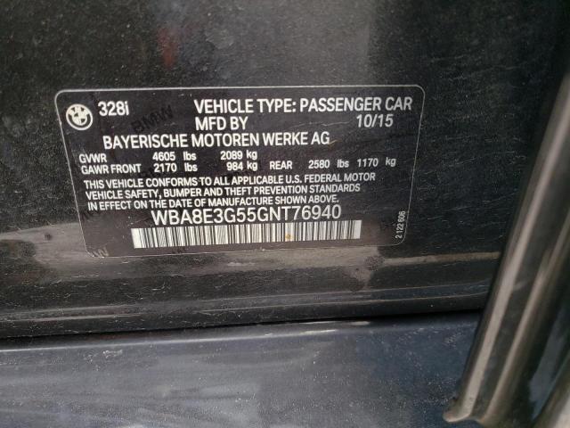 Photo 10 from auction – 2016 BMW 328 XI SUL with VIN WBA8E3G55GNT76940