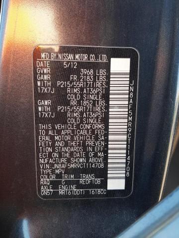 Photo 10 from auction – 2012 NISSAN JUKE S with VIN JN8AF5MR9CT114708