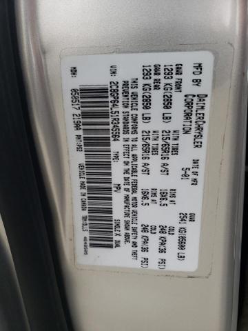 Photo 10 from auction – 2001 CHRYSLER TOWN & COU with VIN 2C8GP64L51R345564