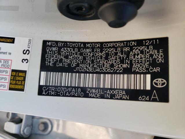 Photo 10 from auction – 2012 TOYOTA PRIUS V with VIN JTDZN3EU4C3062722