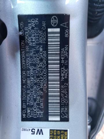 Photo 10 from auction – 2005 TOYOTA PRIUS with VIN JTDKB20U057045584