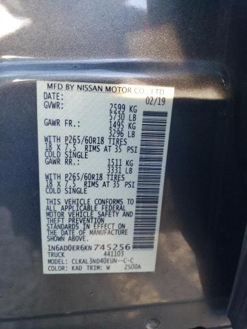 Photo 10 from auction – 2019 NISSAN FRONTIER S with VIN 1N6AD0ER6KN745256