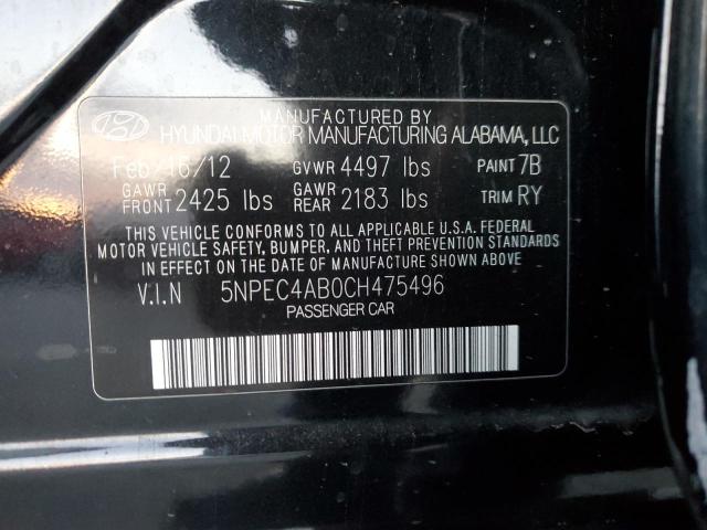Photo 10 from auction – 2012 HYUNDAI SONATA SE with VIN 5NPEC4AB0CH475496