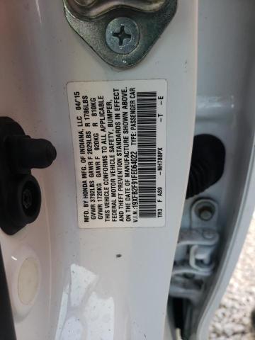 Photo 10 from auction – 2015 HONDA CIVIC EXL with VIN 19XFB2F91FE064022