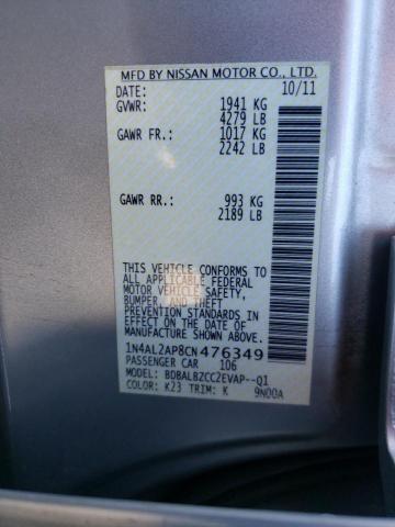 Photo 10 from auction – 2012 NISSAN ALTIMA BAS with VIN 1N4AL2AP8CN476349