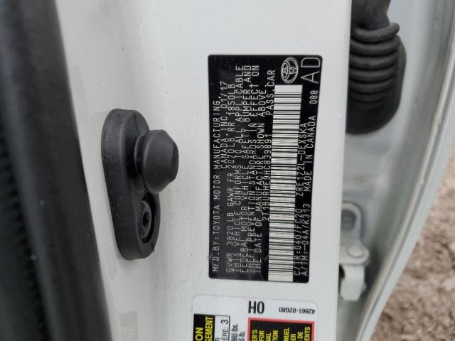 Photo 10 from auction – 2017 TOYOTA COROLLA L with VIN 2T1BURHE9HC839891