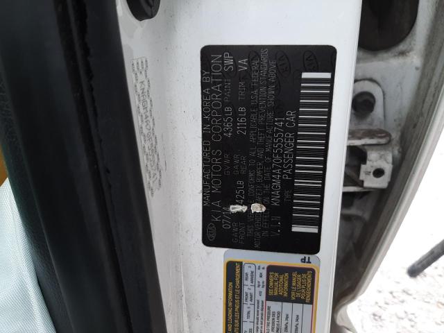 Photo 10 from auction – 2015 KIA OPTIMA LX with VIN KNAGM4A70F5555741