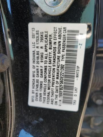 Photo 10 from auction – 2013 HONDA CIVIC LX with VIN 19XFB2F56DE221392