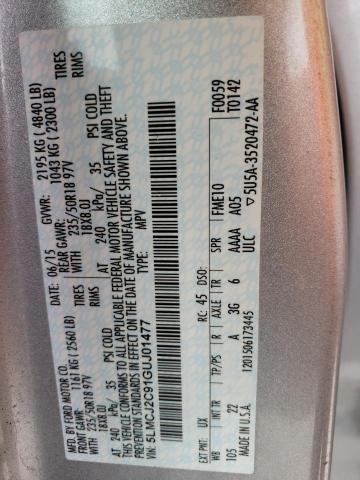 Photo 10 from auction – 2016 LINCOLN MKC SELECT with VIN 5LMCJ2C91GUJ01477